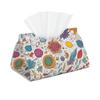 Colorful Hand-Drawn Feather Foldable Long Tissue Box Cover view 1