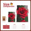 Red Rose Flower Print Canvas Drawstring Gift Bags view 4