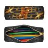 AMINNU Musical Note Guitar Cylinder Pencil Case, Durable Student Pencil Pouch with Zipper, White, One Size view 3