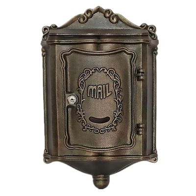 ZWQXZX Vintage Wall-Mounted Mailbox, Lockable, Bronze