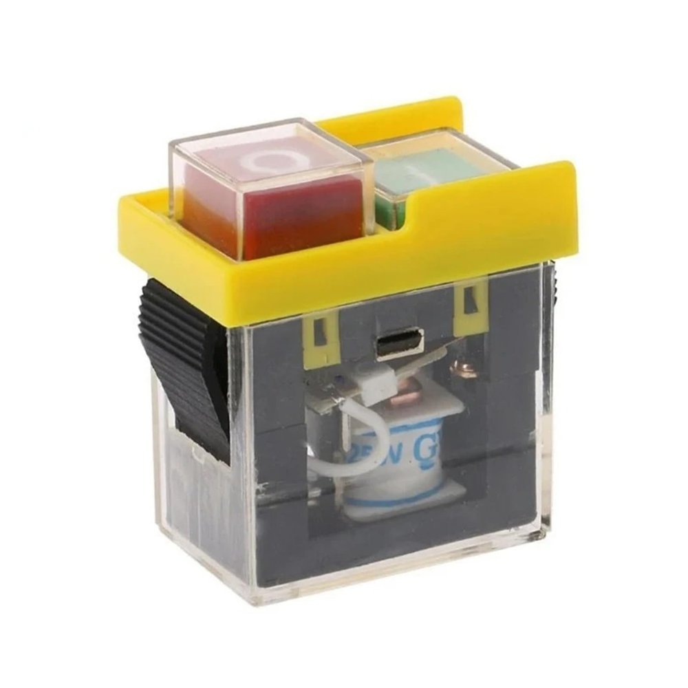VWWJCCRO 250V Waterproof Electromagnetic Switches, Magnetic Start Button, Power-Off Protection, Self-Locking, for KJD6 5E4
