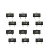 PQYSMVVG 100pcs SMD BZX84C4v7 BZX84C5v1 Screen Printing Z1/Z2 Package SOT-23 Transistor 4.7V 5.1V BZX84C7v5 BZX84C8v2 BZX84C9v1 BZX84C11v (BZX84C5v1 Z2) view 1