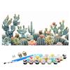 Large Paint by Numbers Kit for Adults, 100 x 200 cm, Succulents, DIY Craft Set with Brushes and Acrylic Paint, Unframed view 3