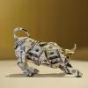 YOYUMI Colorful Wall Street Cow Statue, Resin Home Decor with US Dollar view 2