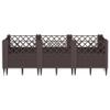 LLEZKBR Home & Garden Garden Planter with Stakes, Brown, 123.5 x 43.5 x 43.5 cm, PP view 2