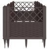 LLEZKBR Home & Garden Garden Planter with Stakes, Brown, 123.5 x 43.5 x 43.5 cm, PP view 3