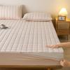 Zippered Mattress Protector, Quilted Washable Mattress Cover, Adjustable Encasing, 120 x 180 + 10 cm, Beige view 1