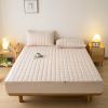 Zippered Mattress Protector, Quilted Washable Mattress Cover, Adjustable Encasing, 120 x 180 + 10 cm, Beige view 2