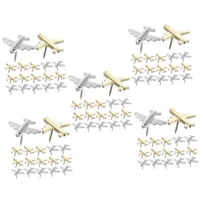 SEWACC 120-Piece Metal Airplane Push Pins for Bulletin Boards, Cards, Notes, Art, and Classrooms