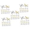 SEWACC 120-Piece Metal Airplane Push Pins for Bulletin Boards, Cards, Notes, Art, and Classrooms view 1