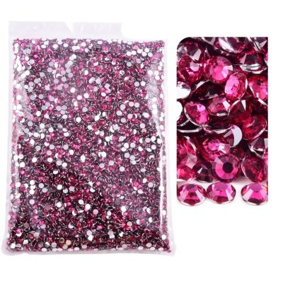 LYHYDMA Resin Flatback Rhinestones, Silver Back, Non-Hotfix, Bulk Pack, 18 Dk Rose, 4 mm SS16, 25,000 Pieces
