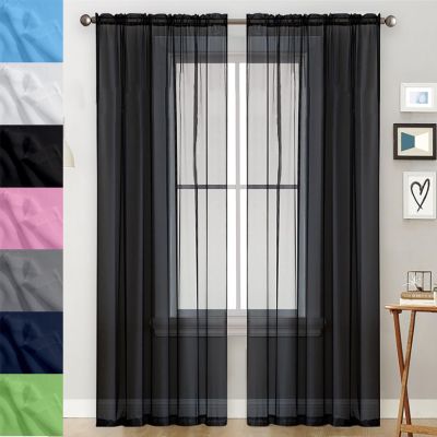GAIFNAG Sheer Striped Curtain, 160 x 260 cm, Black