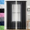 GAIFNAG Sheer Striped Curtain, 160 x 260 cm, Black view 1