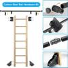 Mobile Library Ladder Rail Hardware Kit, Black Steel (Ladder Not Included) view 2