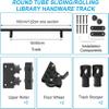 Mobile Library Ladder Rail Hardware Kit, Black Steel (Ladder Not Included) view 3