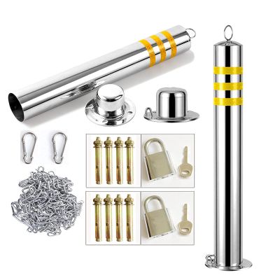 JDSHFEN Stainless Steel Parking Barrier Posts, 2-Pack