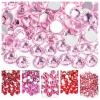 Light Pink Hotfix Rhinestones, Pink Glass 3D Nail Art Rhinestones, SS3–SS30, Crystal Nail, Non-Hotfix Decorations (Light Amethyst, SS34, 288 pcs) view 2