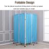Mobile 4-Panel Medical Privacy Screen, 1.8 m Tall, Folding Room Divider, Pink view 2