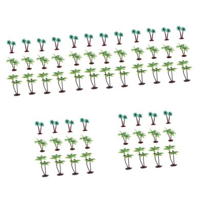 SEWACC 60-Piece Dollhouse Miniature Artificial Palm Trees, Plastic