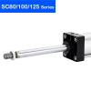 80 mm Bore Double-Acting Pneumatic Cylinder SC, 100/75/100/125/150/175/200/250/300 mm Stroke, 1 pc (350 mm Stroke) view 4