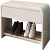 FDQAMLKX Shoe Storage Bench with Drawer, Solid Wood Shoe Rack Bench for Entryway, 2-Tier Space-Saving Organizer for Hallway and Living Room view 1