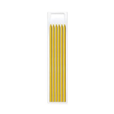 HEXHUASR Solid Carpenter Pencil Set, Mechanical Pencil for Woodworking, 3 Colors, Refill Pack, Construction Marking Tool (Yellow Refill)