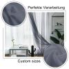 GAIFNAG Sheer Curtain Panel 70 x 180 cm, Light Gray, Linen Look view 3