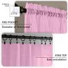 GAIFNAG Natural Linen-Texture Sheer Curtain 50 x 90 cm, Heat Protection, Size and Color Options, Pink view 2