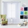 GAIFNAG Sheer Voile Curtain with Grommets, 70 x 190 cm, White view 1