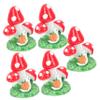 BCOATH Mini Mushroom Statues, 5-Piece Resin Set view 1