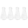 Back-to-School Decor Erlenmeyer Flasks, 4-Piece Set, Borosilicate Glass view 1