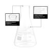Back-to-School Decor Erlenmeyer Flasks, 4-Piece Set, Borosilicate Glass view 2
