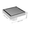 KITANDOVE Shower Drain Cover, Square Removable Floor Drain for Bathroom and Shower view 2