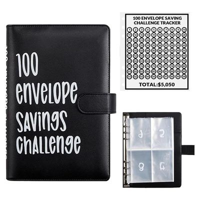 YJWZ 100-Envelope Saving Challenge Budget Binder, A5 Household Planner