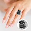 Gothic Skull Ring Bottle Opener, Punk Biker Jewelry for Men view 3