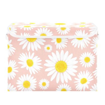 Yopersonalizes 42-Inch Daisy Storage Cube with Lid and Handles