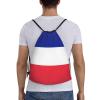 WURTON Lightweight French Flag Drawstring Backpack, Black, M view 2
