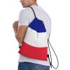 WURTON Lightweight French Flag Drawstring Backpack, Black, M view 3
