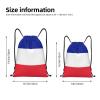 WURTON Lightweight French Flag Drawstring Backpack, Black, M view 4