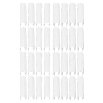 Qcwwy Greenhouse Clips, 32-Piece Reusable PVC Clamps for Greenhouse Film, Shade Cloth, Waterproof Fabric, White