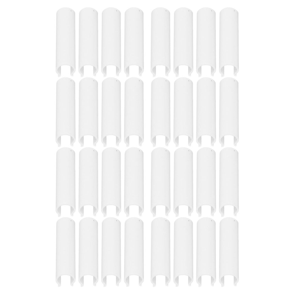 Qcwwy Greenhouse Clips, 32-Piece Reusable PVC Clamps for Greenhouse Film, Shade Cloth, Waterproof Fabric, White