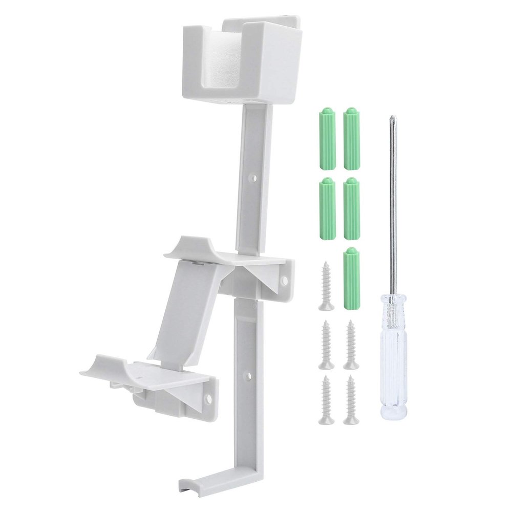 EIMSOAH Wall Mount, Multifunctional Universal Wall Mount Set with Headset Hanger, Suitable for, PC, (White)
