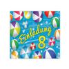 8 Swimming Pool Birthday Invitations for an 8th Birthday, Boys & Girls view 3