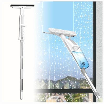 RYJYQYX 3-in-1 Spray Window Cleaning Tool with Telescopic Pole