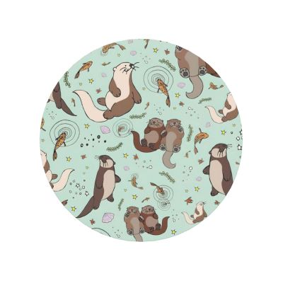 Otter Round Magnetic Refrigerator Magnets, Various Themes