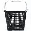 Handheld Shopping Basket with Handles, Reusable, Sturdy, Black view 2