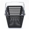 Handheld Shopping Basket with Handles, Reusable, Sturdy, Black view 3