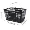 Handheld Shopping Basket with Handles, Reusable, Sturdy, Black view 4