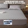 LDLCYCN Waterproof Mattress Protector, Washed Cotton Fitted Sheet, Breathable Mattress Cover, Deep Pocket, Dark Green, 90 x 200 cm Twin view 3