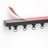 Self-Adhesive Ceiling and Wall Curtain Track, Aluminum, Single Track, Black, 5.3 m (17.4 ft) view 2